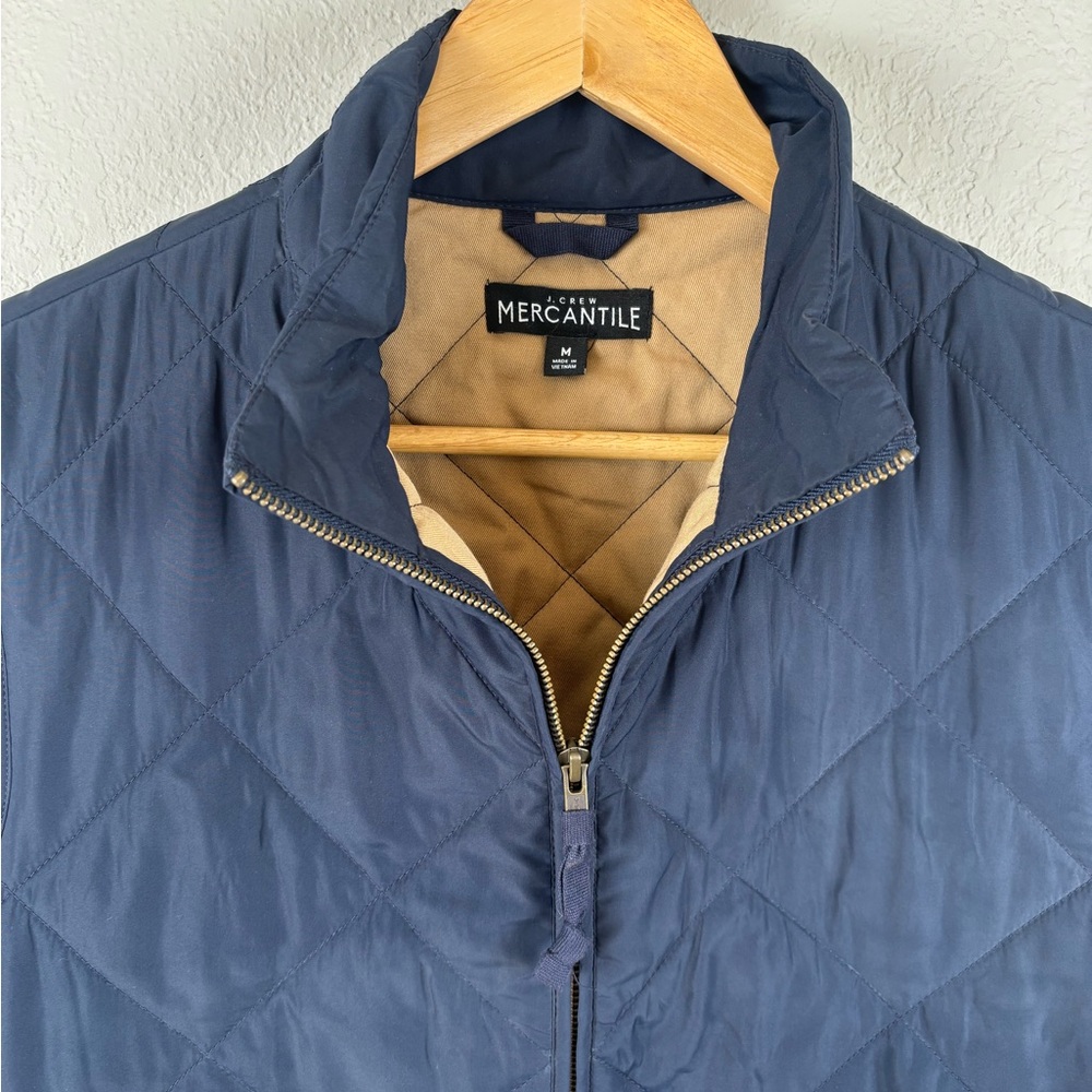 J. Crew Men's Navy Blue Quilted Vest